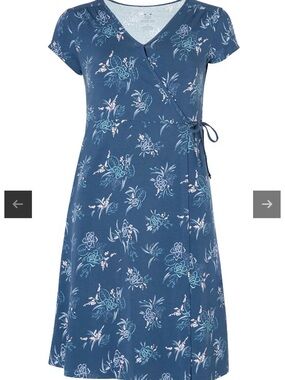 Sherpa Navy Floral Wrap Dress